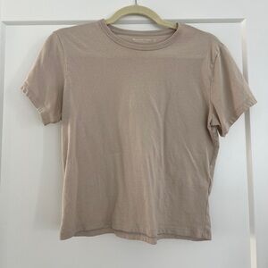 Abercrombie Soft Tee, Small, Light Taupe